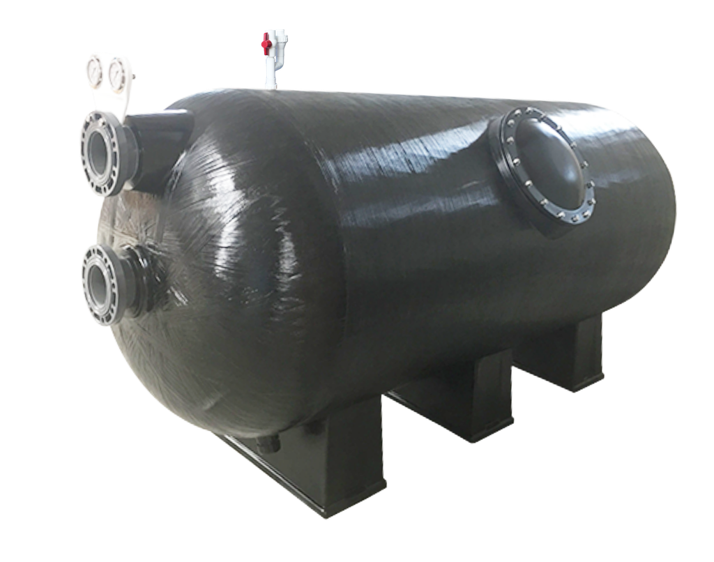 Ф1200mm x 3000mm Horizontal Filter, Ф160mm Flange 